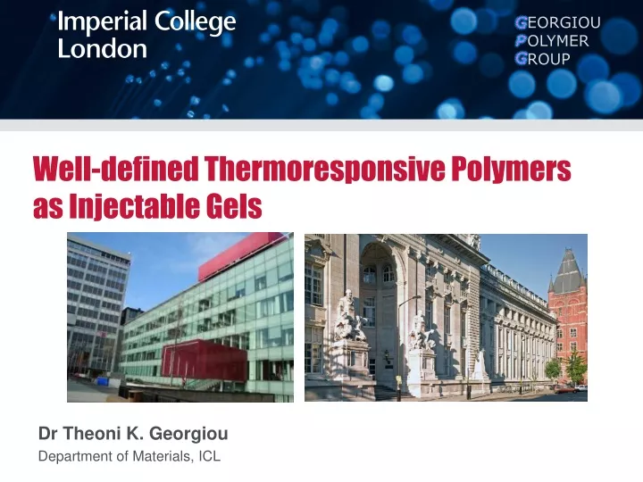 well defined thermoresponsive polymers as injectable gels
