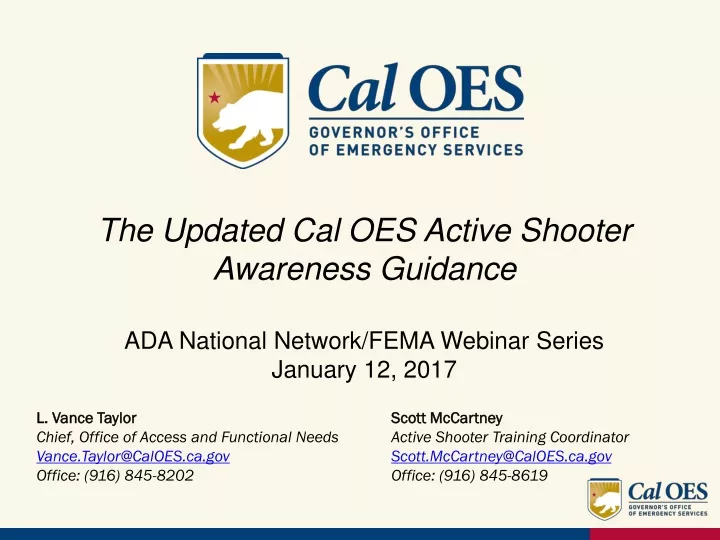 the updated cal oes active shooter awareness
