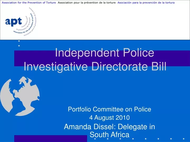 independent police investigative directorate bill