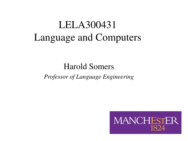 lela300431 language and computers
