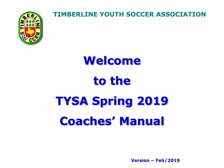 welcome to the tysa spring 2019 coaches manual