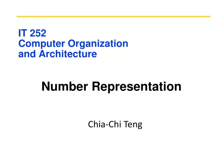 it 252 computer organization and architecture