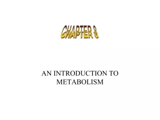 AN INTRODUCTION TO METABOLISM