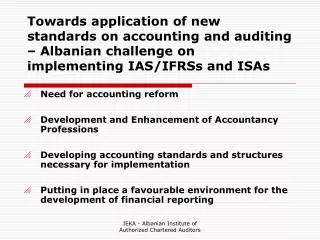 Need for accounting reform Development and Enhancement of Accountancy Professions