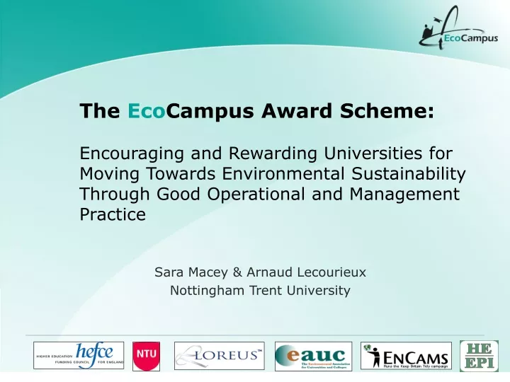 the eco campus award scheme encouraging