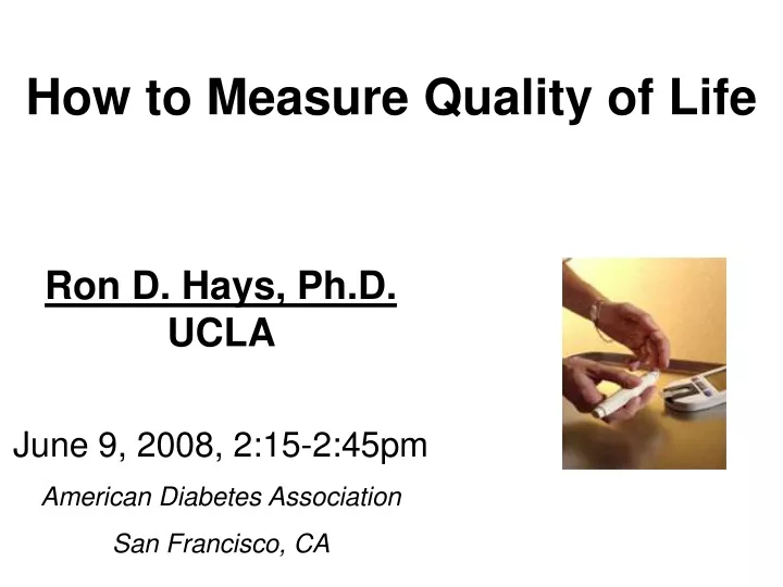 how to measure quality of life