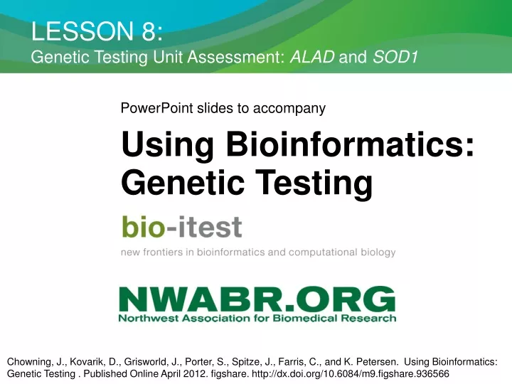 lesson 8 genetic testing unit assessment alad