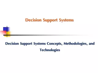 Decision Support Systems