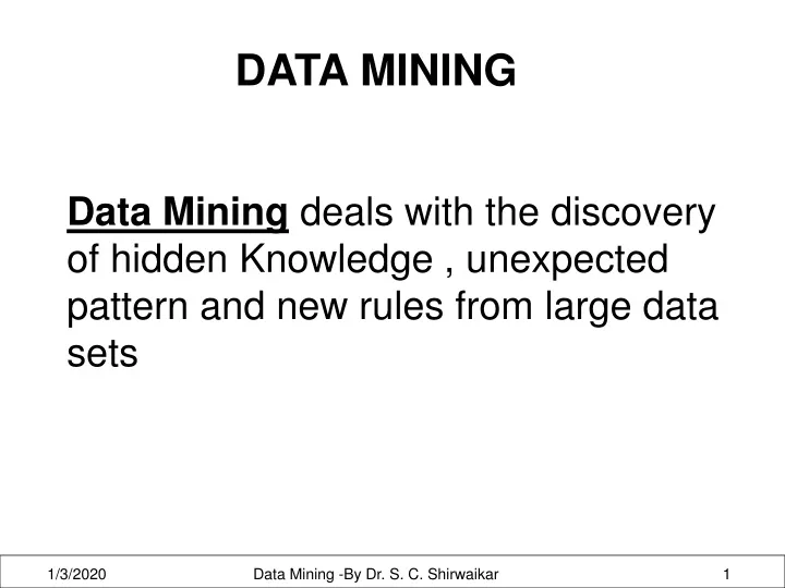 data mining