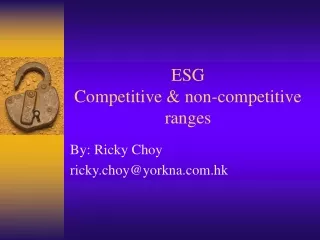 ESG Competitive &amp; non-competitive ranges