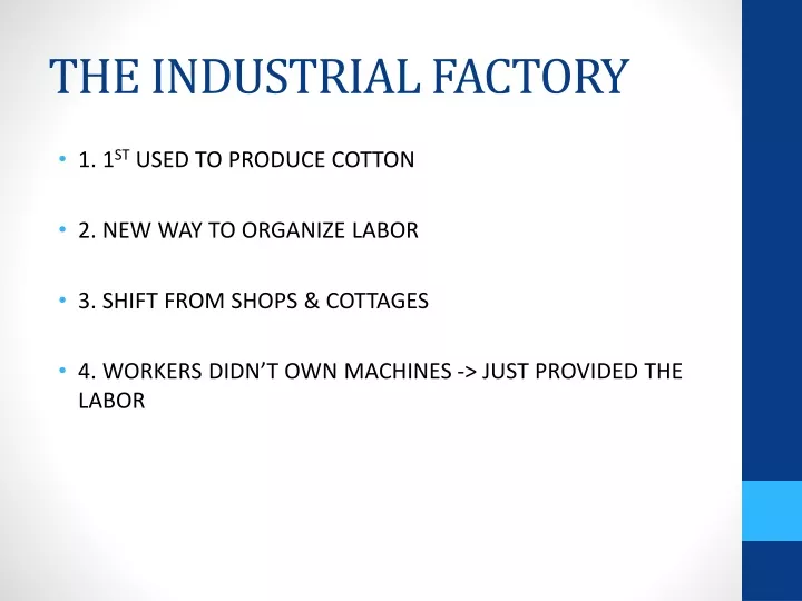 the industrial factory