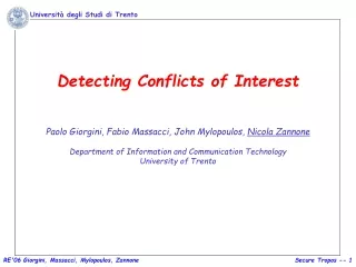 Detecting Conflicts of Interest