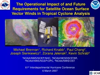 Impact of OSVW Data on TC Analysis and Forecasting