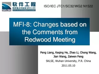 MFI-8:  Changes based on the Comments from Redwood Meeting
