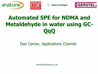 Automated SPE for NDMA and Metaldehyde in water using GC-QqQ