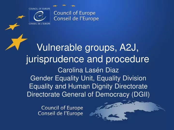 vulnerable groups a2j jurisprudence and procedure