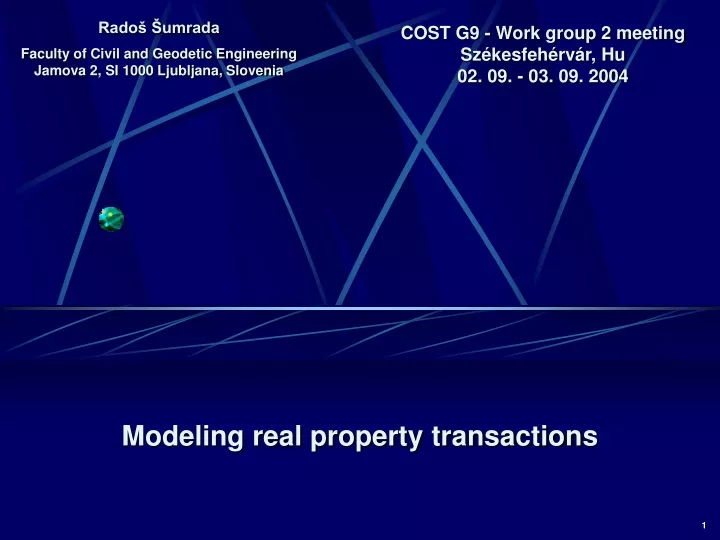 modeling real property transaction s