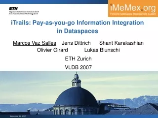 iTrails: Pay-as-you-go Information Integration in Dataspaces