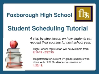 A step by step lesson on how students can request their courses for next school year.