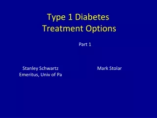 Type 1 Diabetes  Treatment Options