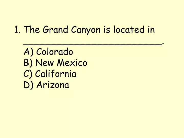 the grand canyon is located in a colorado