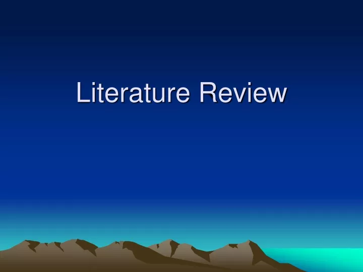 literature review