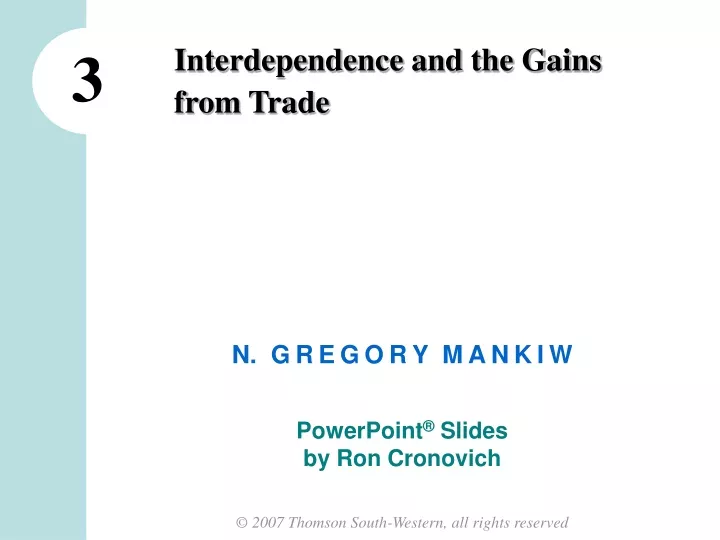 interdependence and the gains from trade