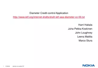 Diameter Credit-control Application
