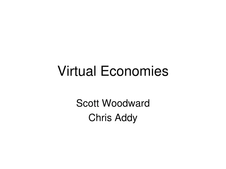 virtual economies