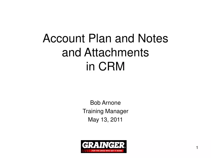 account plan and notes and attachments in crm