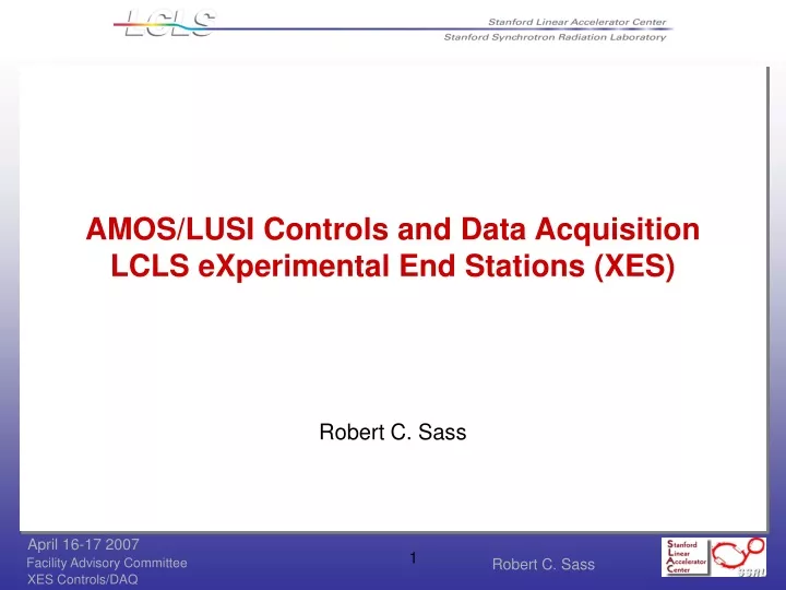 amos lusi controls and data acquisition lcls experimental end stations xes