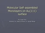 Molecular Self-assembled Monolayers on Au{111} surface - slide 1