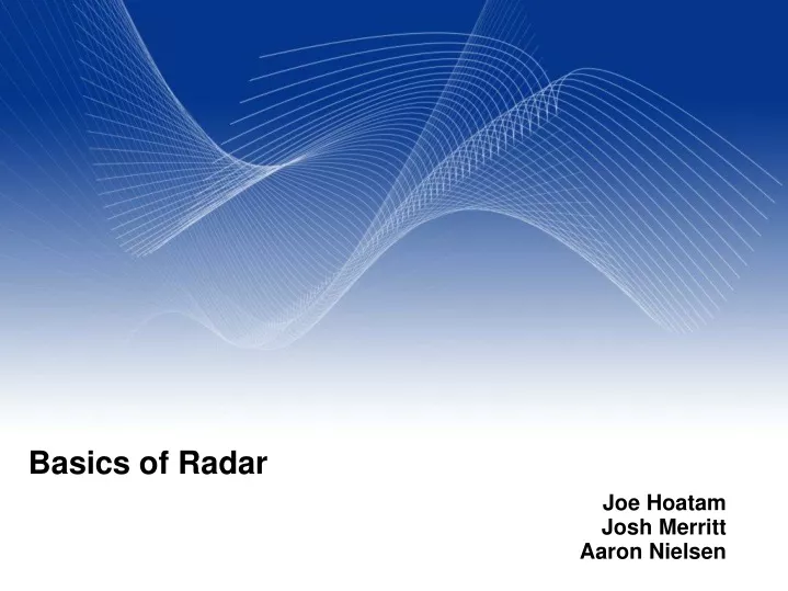 basics of radar