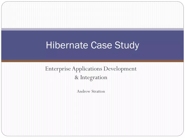 hibernate case study