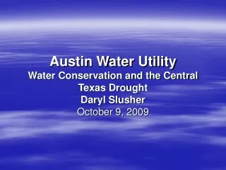 Austin Water Supply