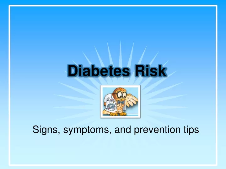 diabetes risk