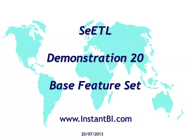 seetl demonstration 20 base feature set