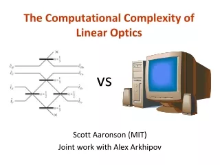 The Computational Complexity of Linear Optics