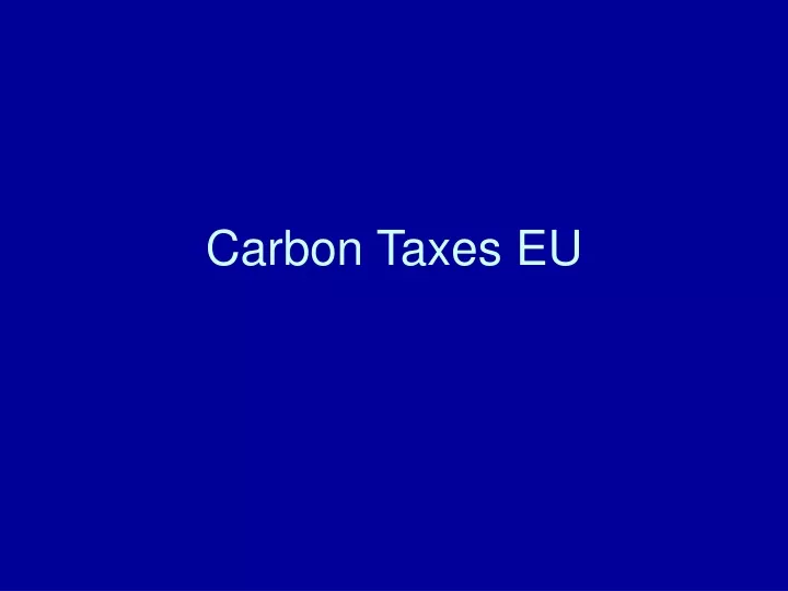 carbon taxes eu