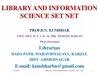 LIBRARY AND INFORMATION SCIENCE SET NET