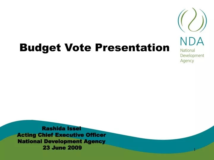 budget vote presentation