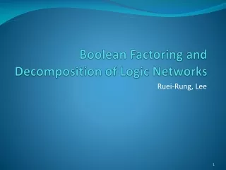 Boolean Factoring and Decomposition of Logic Networks