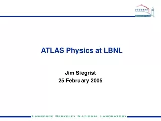 ATLAS Physics at LBNL