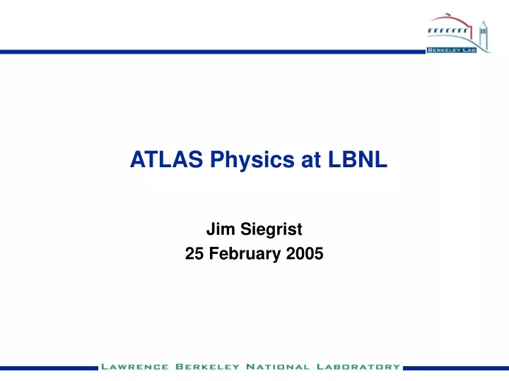 atlas physics at lbnl