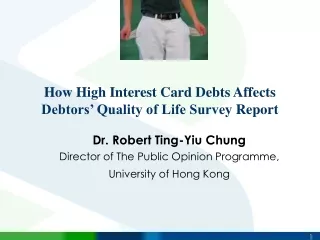 How High Interest Card Debt s  Affects Debtors’ Quality of Life Survey  Report