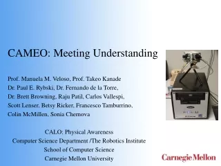 CAMEO: Meeting Understanding