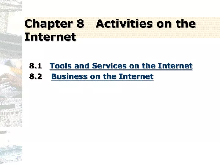 chapter 8 activities on the internet