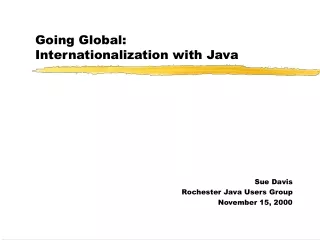 Going Global: Internationalization with Java