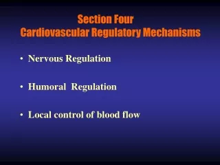 Section Four      Cardiovascular Regulatory Mechanisms
