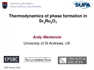 Thermodynamics of phase formation in   Sr 3 Ru 2 O 7